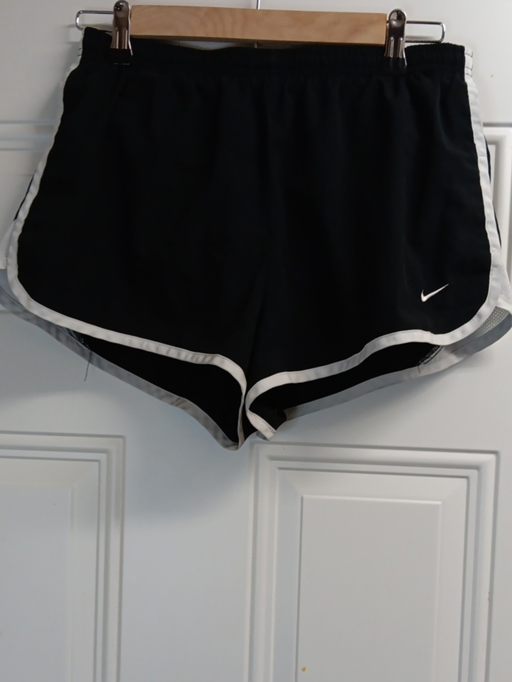 Nike Black Athletic Shorts with White Trim